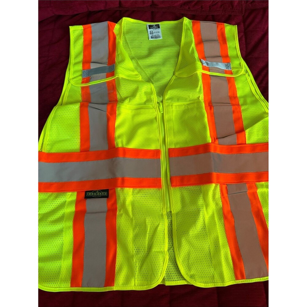 Radwear High-Visibility Yellow Safety Vest. Men or women size 3X